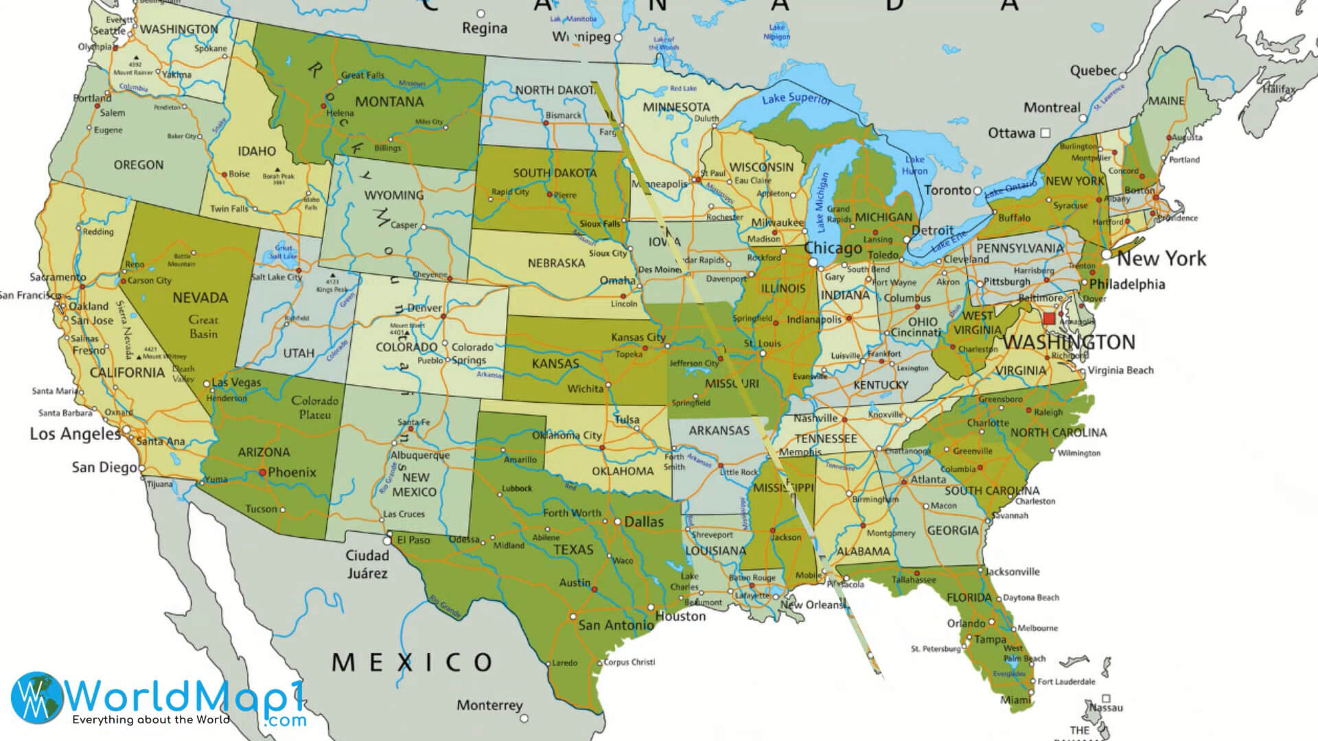 United States on Map